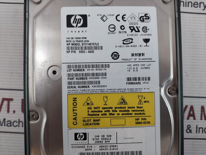 Hp Rx2620 Integrity Server Ab331A Rev.A 8A 100-127V- 50/60Hz Hpc2 10000Rpm