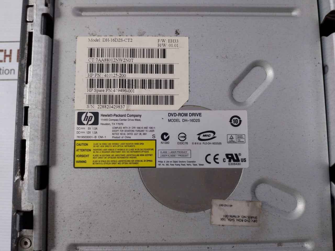 Hp Dh-16D2S-ct2 Compaq Small Form Factor(Sff) Pc Rev 1-20 Dh-16D2S