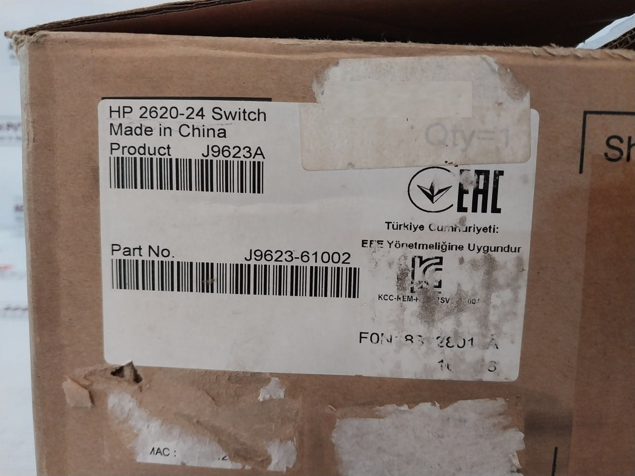 Hpe J9623A Router Switch 100-127V-0.43A 12V 27A Aii Rj 45 Rsvlc-1004