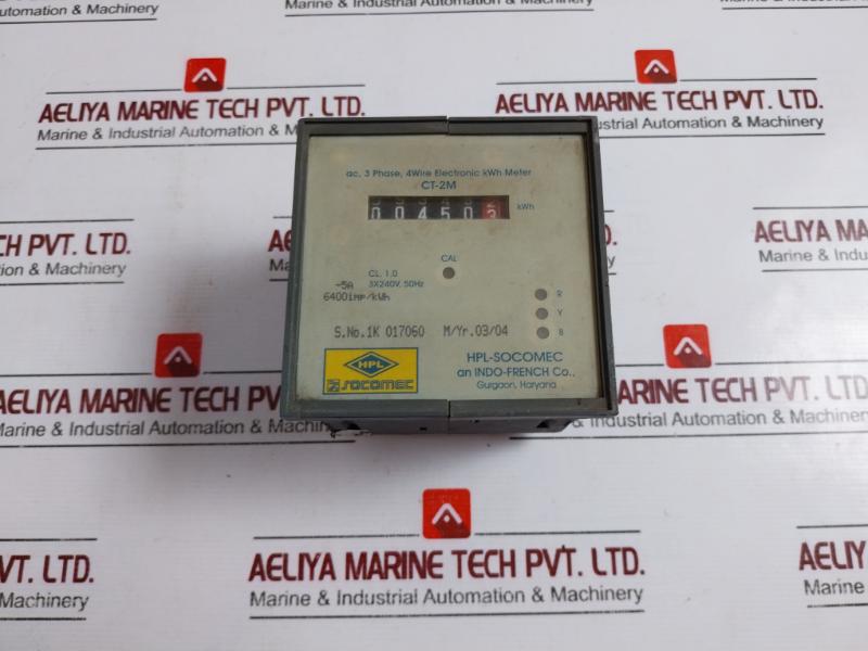 Hpl-socomec Ct-2m Ac 3 Phase 4 Wire Electronic Kwh Meter