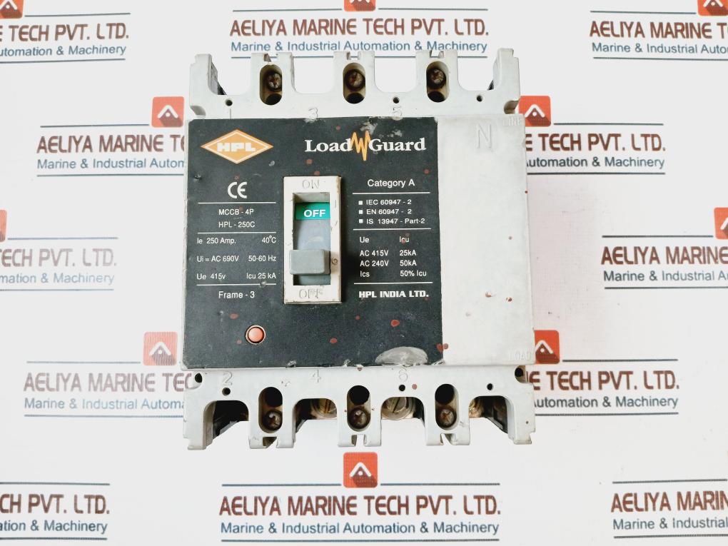 HPL HPL-250C Molded Case Circuit Breaker 4P 250Amp