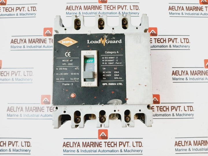 HPL HPL-250C Molded Case Circuit Breaker 4P 250Amp