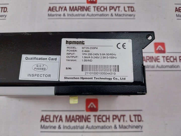 Hpmont Mt20-2S0P4 Mont20 Elevator Door Controller 0.4 Kw Ver 1.05/Ind