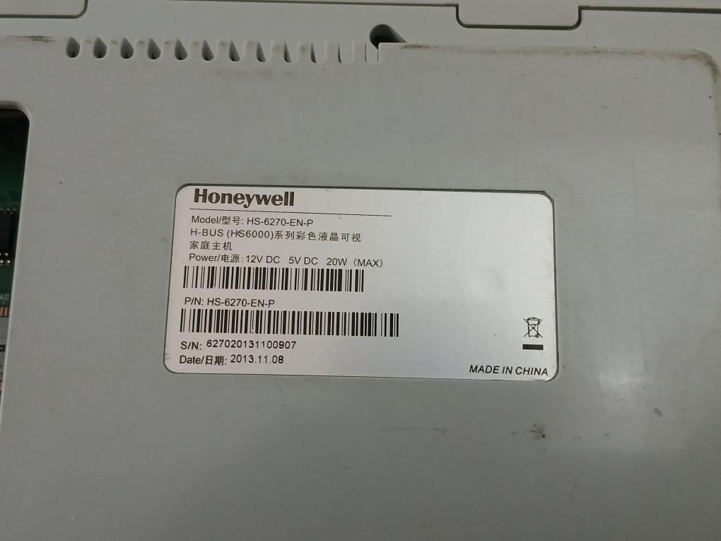 Hs-6270-en-p Video Door Phone System Honeywell