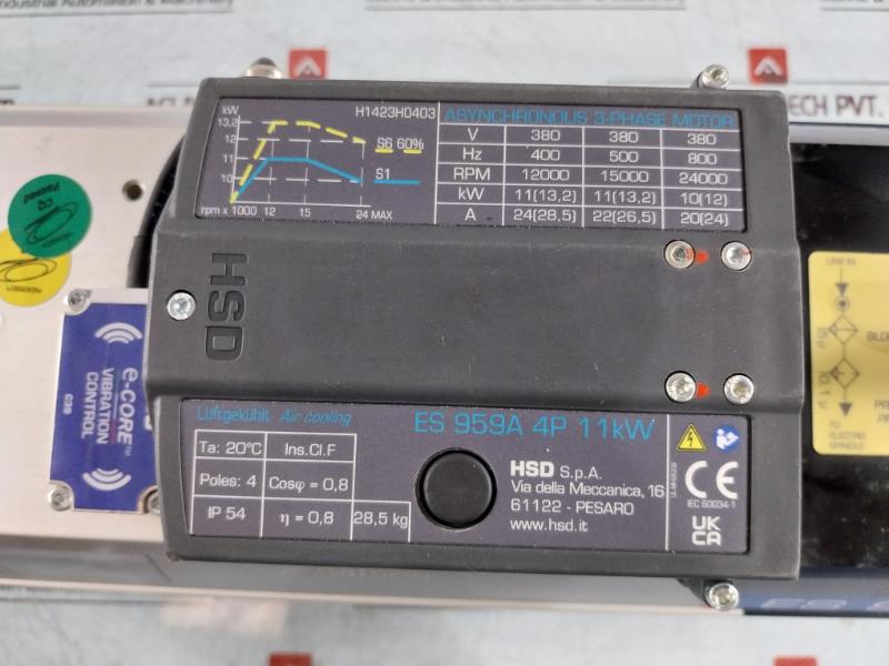 Hsd Es 959 Hsd Asynchronous 3-phase Spindle Motor Es 959A 4P 11Kw H1 Iec 60034-1