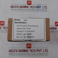 Hsiang Cheng Rpa Ac Current Transducer Ac0-5A 4-20Ma Dc Ac240V Ba162010