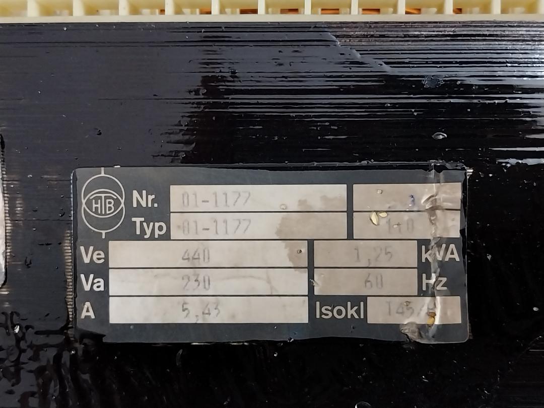 Htb 01-1177 Transformer 440Vac/230Vac/1.25Kva/60Hz E21-08-5