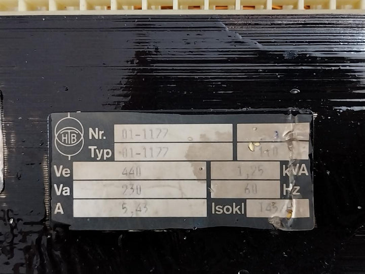 Htb 01-1177 Transformer 440Vac/230Vac/1.25Kva/60Hz E21-08-5