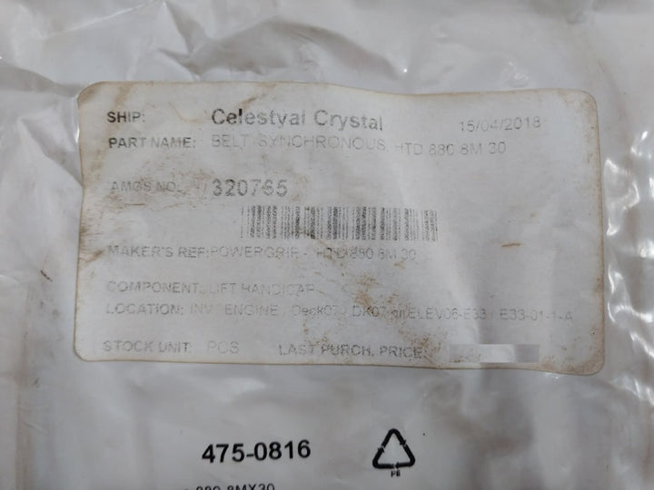 Htd 880 8M Continental Contitech Heavy-duty Synchronous Timing Belt