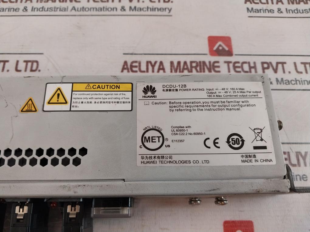 Huawei Dcdu-12b Dc Distribution Unit 48v 160a Max