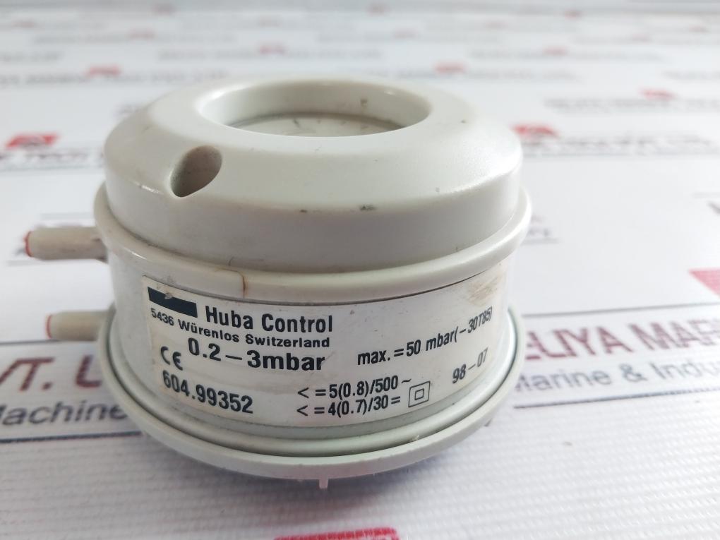 Huba Control 604.99352 Mechanical Pressure Switch 0.2-3Mbar