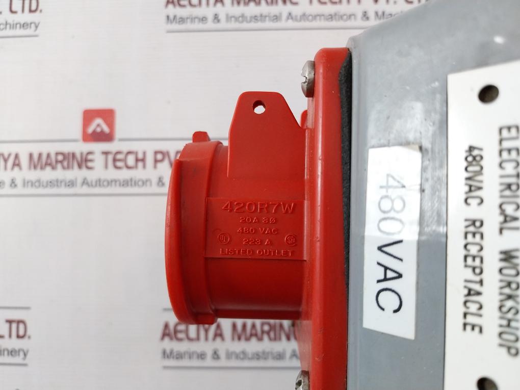 Hubbell 420R7W Pin &  Sleeve Iec Receptacle Device 480Vac 223A