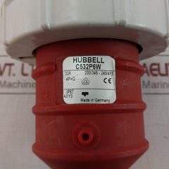 Hubbell C532P6W Pin And Sleeve Plug 32A Ip67 200/346-240/415
