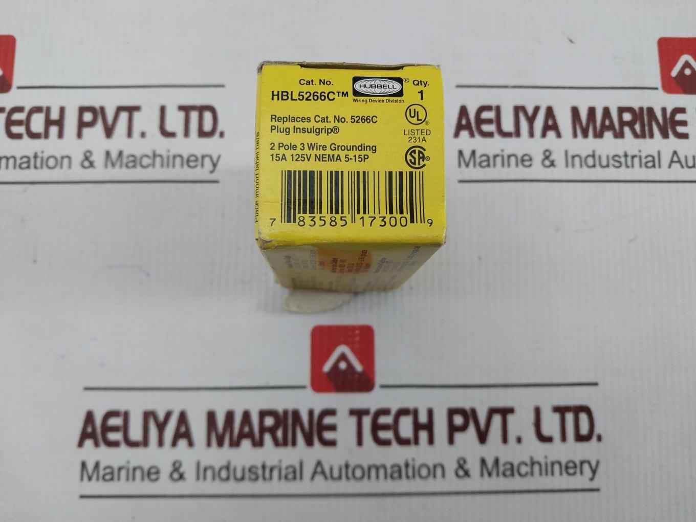 Hubbell Hbl5266C Vari-size Cord Grip Plug Insulgrip 2 Pole 3 Wire Grounding