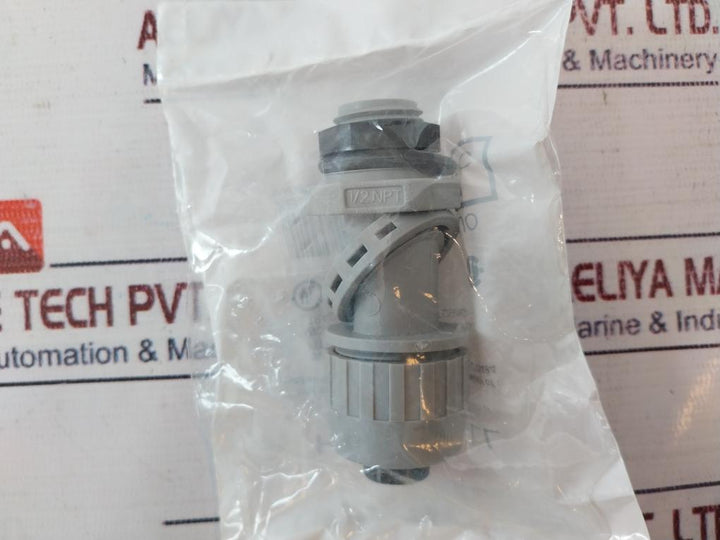 Lot of 8X Hubbell PS0509NGY Liquid-tight Flexible Conduit Connector