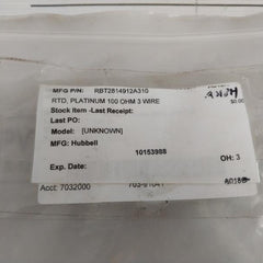 Hubbell Rbt2814912A310 Pt100 Resistance Temperature Detector (Rtd) Probe 100 Ohm