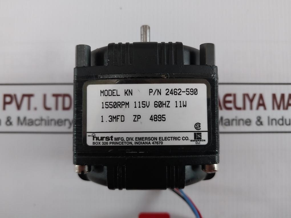 Hurst 2462-590 Motor Kn, 115V 60Hz 11W 1550Rpm 1.3Mfd Zp 4895