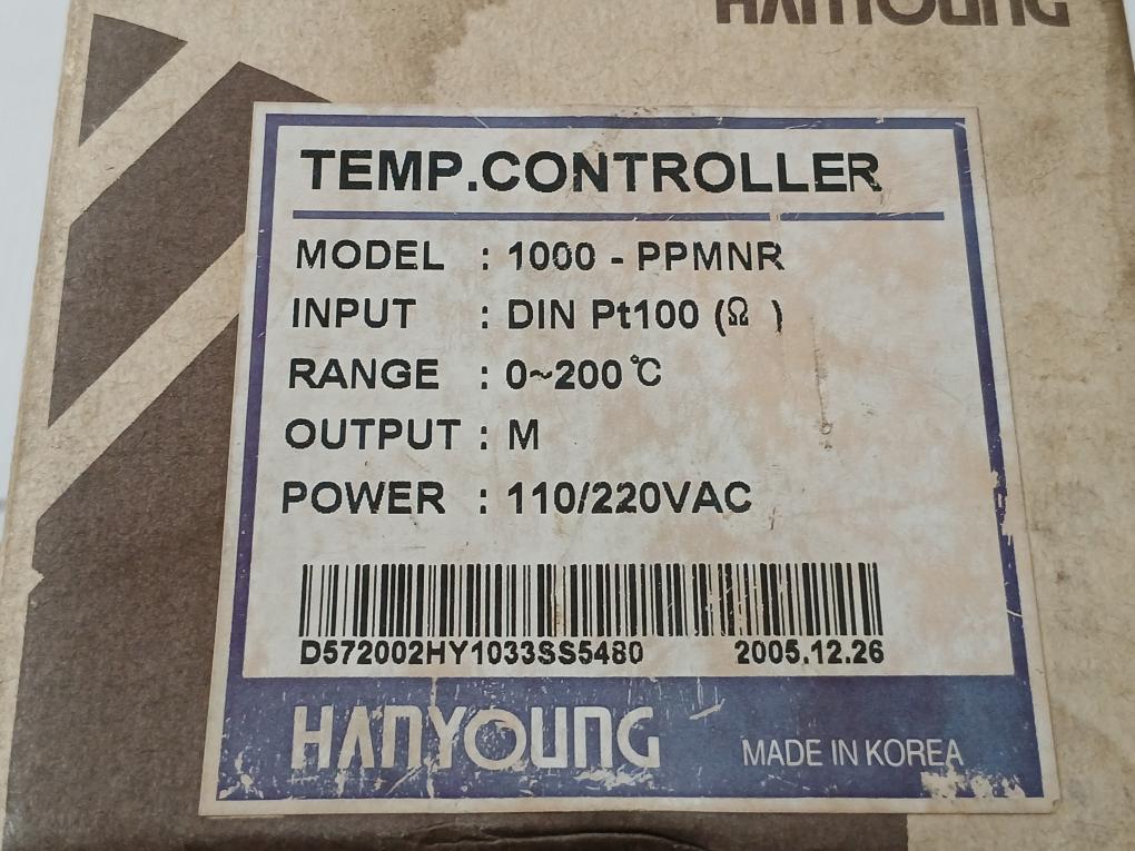 Hy-1000_Ppmnr05 Hanyoung 110/220Vac Analog Temperature Controller