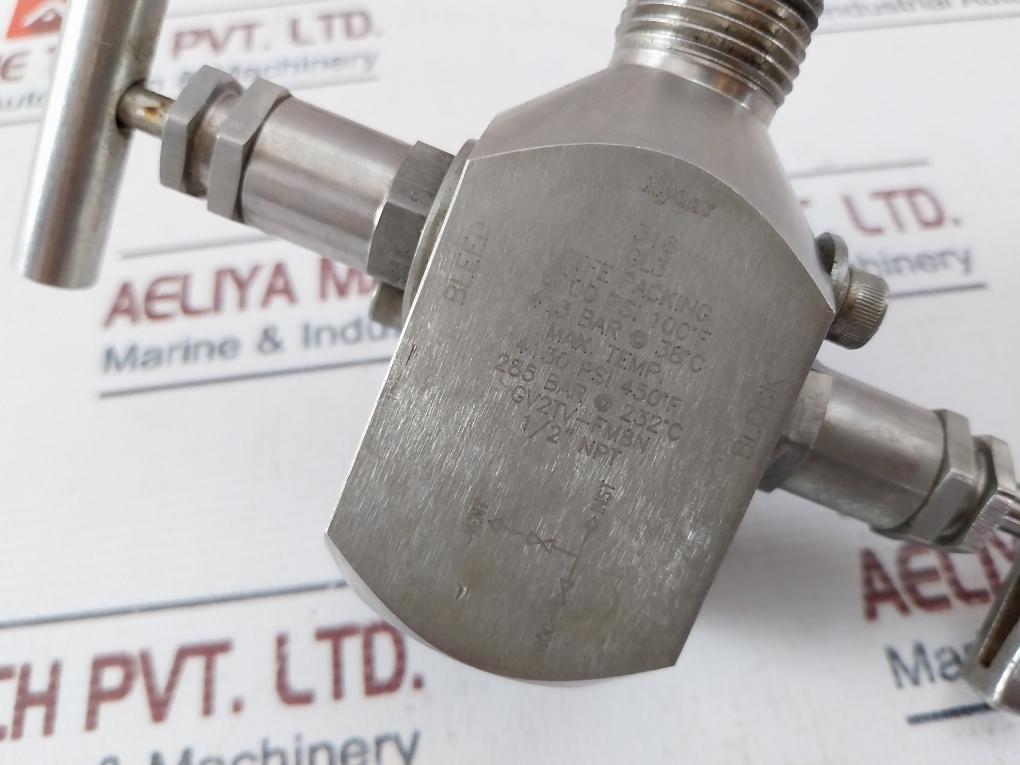 Hy-lok Gv2Tv-fm8N Gauge Valve Ptfe Packing 1/2" Npt