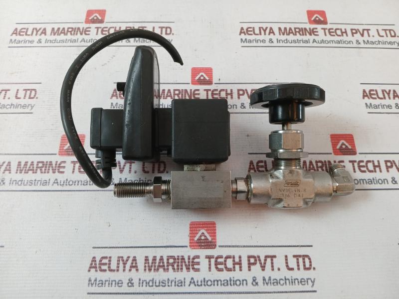 Hy-lok Nv3F-4N-r Needle Valve With Tm35 Timer Controlled Drain 6000 Psi 24-240V