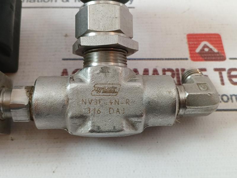 Hy-lok Nv3F-4N-r Needle Valve With Tm35 Timer Controlled Drain 6000 Psi 24-240V