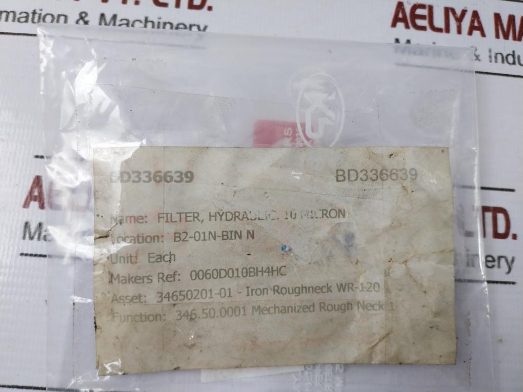 Hydac 0060 D 010 Bh4hc 346.50.0001 Mechanized Rough Neck Hydraulic Filter