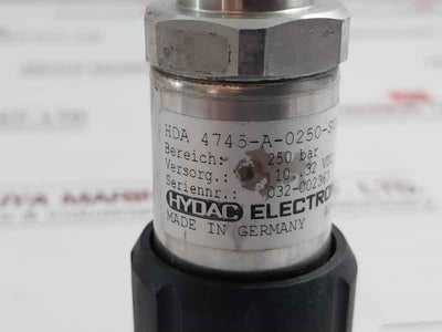 Hydac 4..20Ma 250 Bar Indicator 10..32 Vdc Hda 4745-a-0250-s00