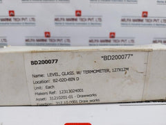 Hydac 700042 Level Glass W/ Hydraulic Oil Level And Temperature 127x12m