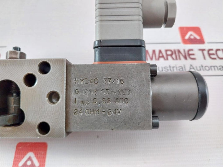 Hydac Gh263-035/226 Solenoid Hydraulic Valve 24 Ohm-24V