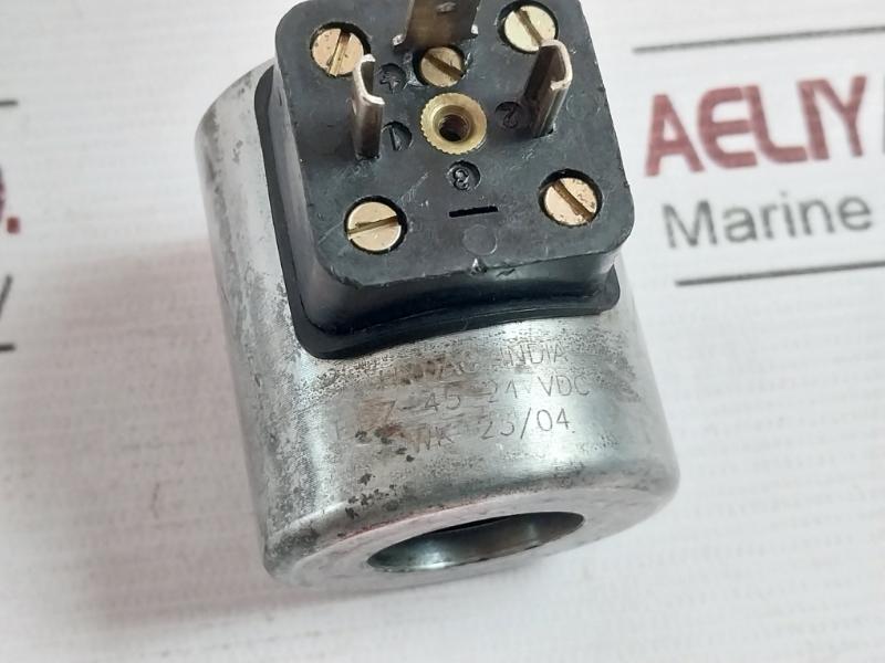 Hydac Gz 45 Solenoid Coil Hydraulic Valve 24 Vdc Wk 23/04