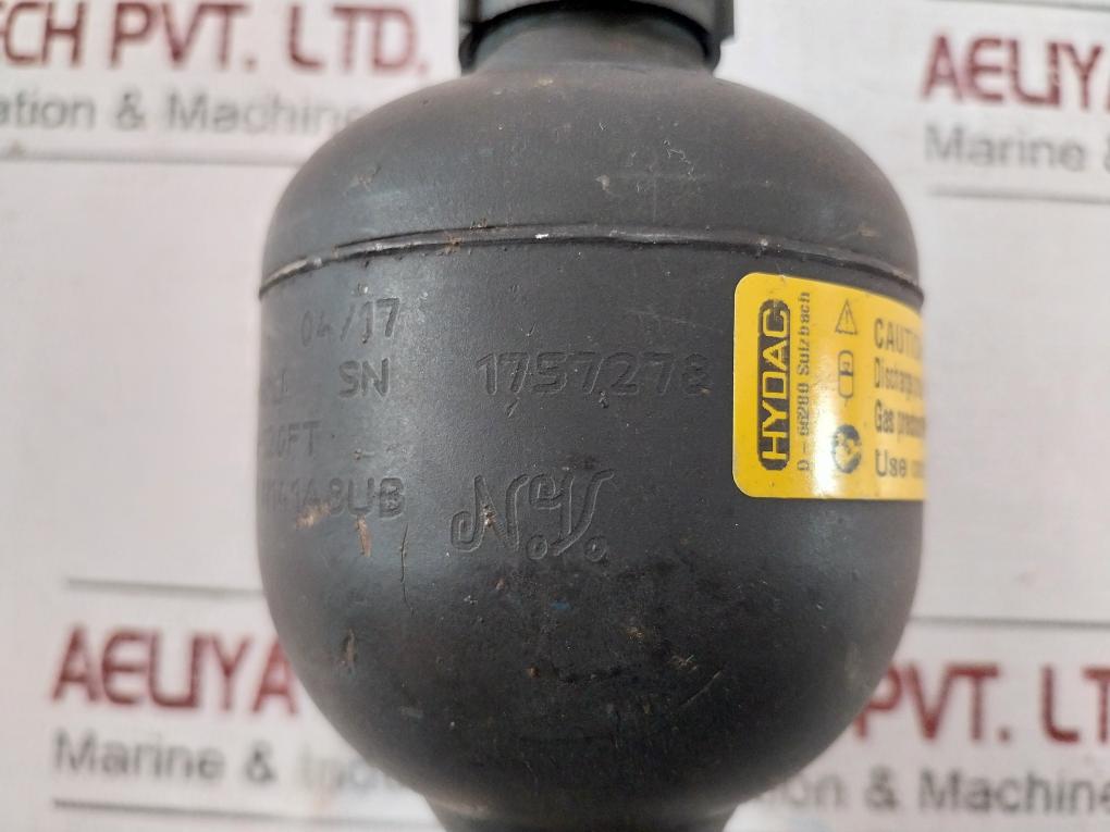 Hydac Sbo210-0,16E1/112W3W6-120Ft Diaphragm Accumulator 2Bar, Ps/Dp 120 Bar