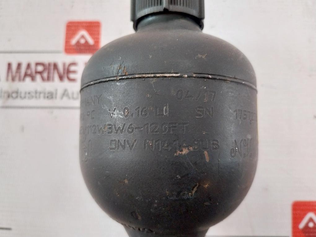 Hydac Sbo210-0,16E1/112W3W6-120Ft Diaphragm Accumulator 2Bar, Ps/Dp 120 Bar