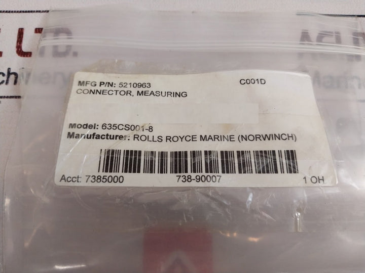 Hydac 5210963 Connector 635Cs001-8