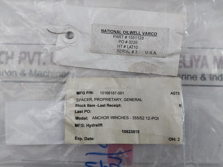 Hydralift 10166187-001 General Proprietary Tubular Spacer 12-poi L4210