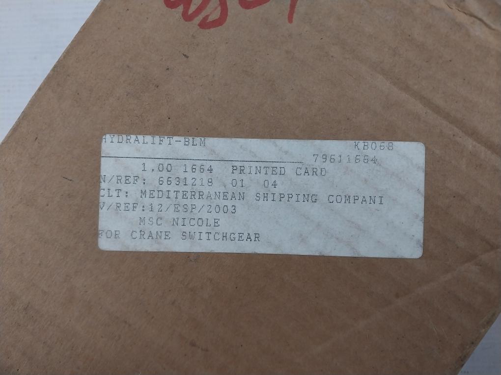 Hydralift 6631218 Printed Circuit Board 1,00 1664 Anticollision