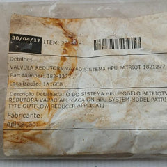 Hydraulic Flow Reducing Valve Cartridge Dv-12-01.1/0 Flutec 182-1277
