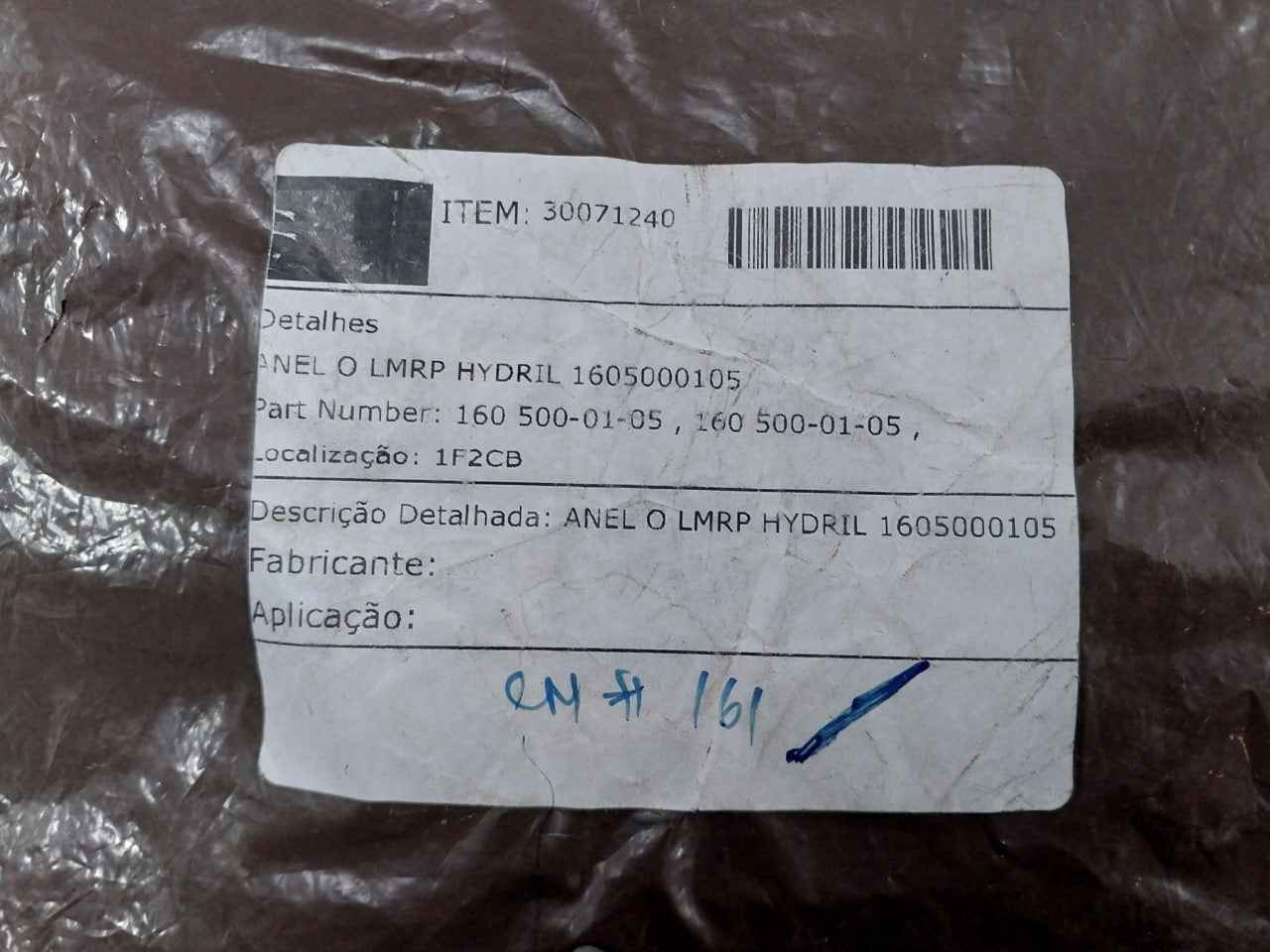 Hydril 160 500-01-05 Anel O Lmrp O-ring Rev A