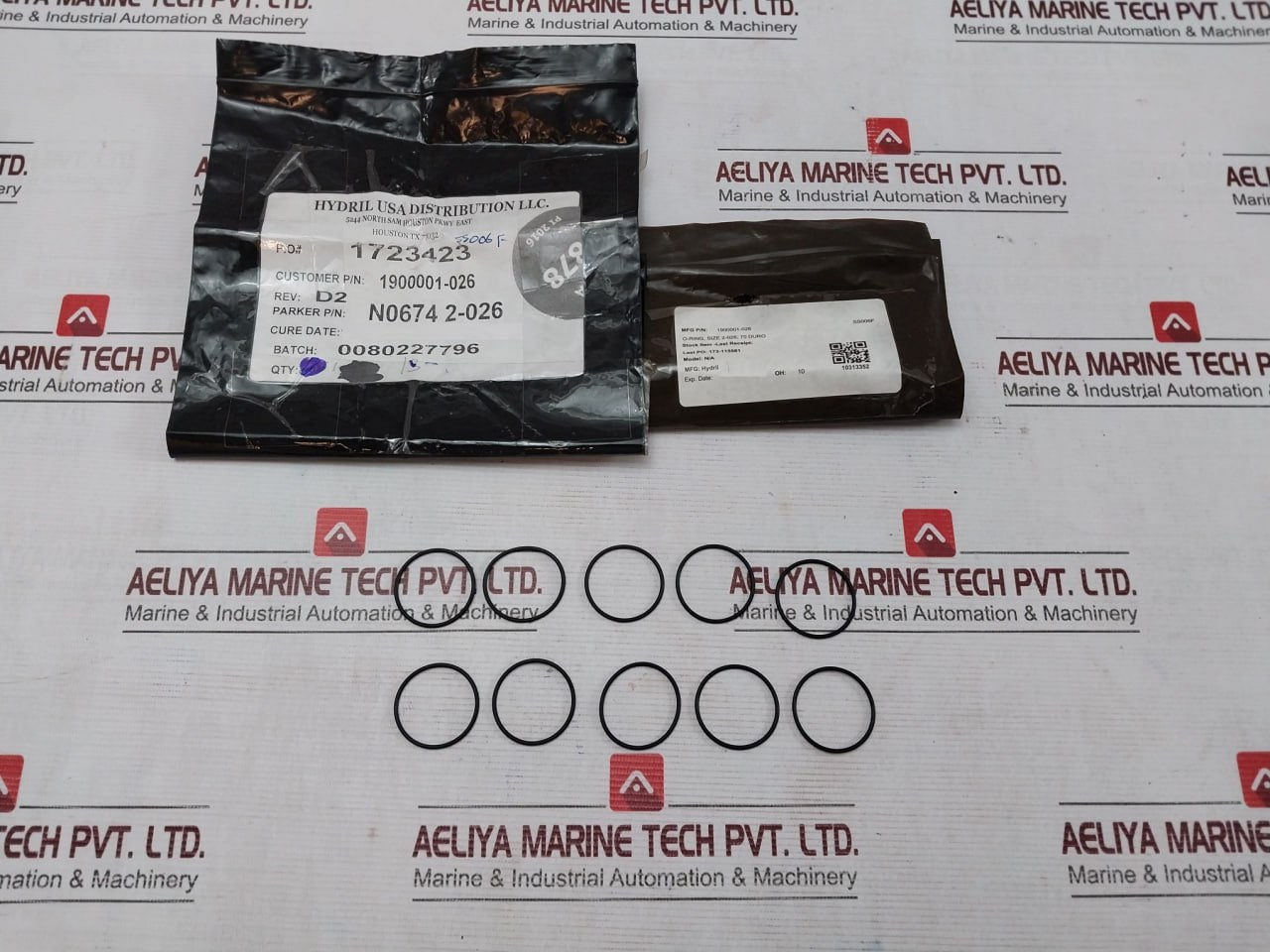 Hydril 1900001-026 O-ring Size 2-026 70 Duro Rev D2