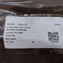 Hydril 1900001-026 O-ring Size 2-026 70 Duro Rev D2