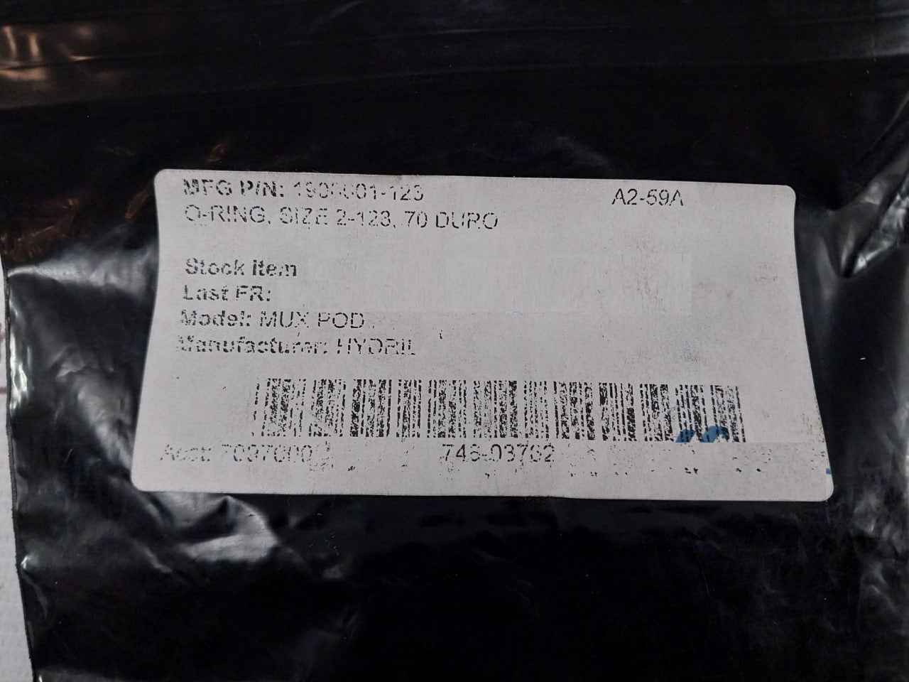 Hydril 1900001-123 O-ring 2-123 70 Duro Rev: D2