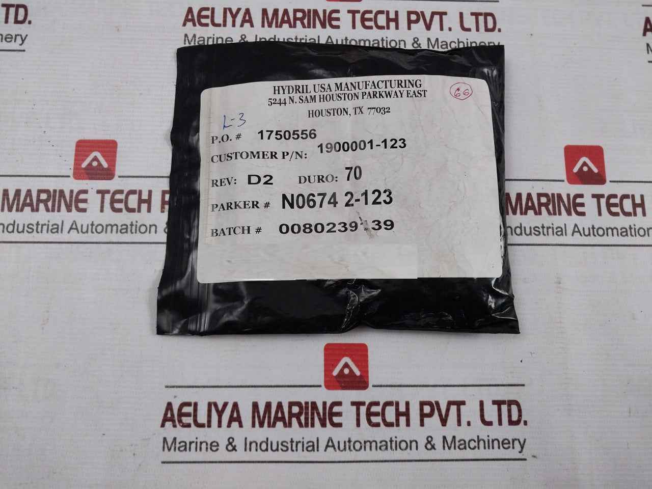 Hydril 1900001-123 O-ring 2-123 70 Duro Rev: D2