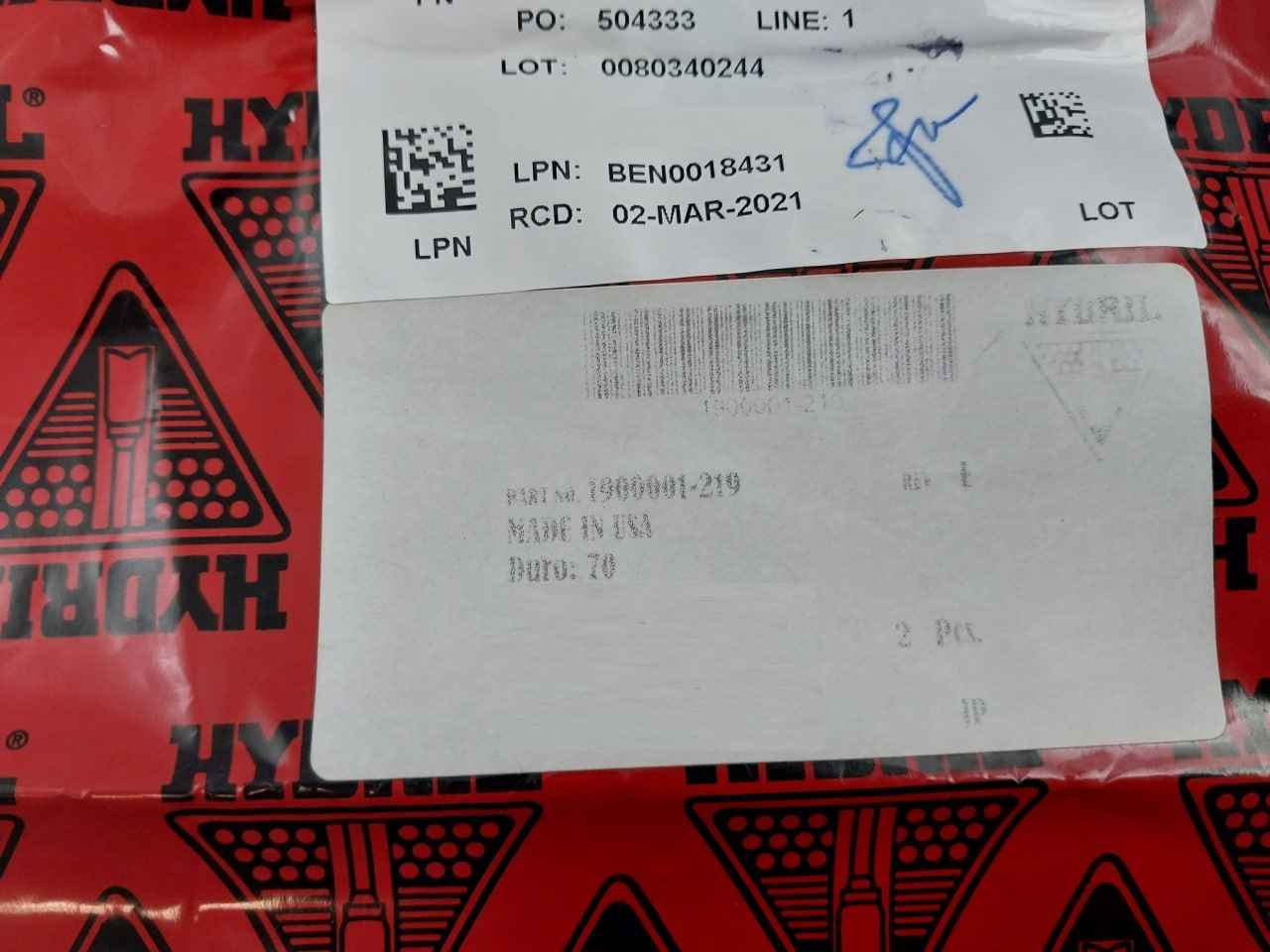 Hydril 1900001-219 O-ring Oilfield Seal 2-219 70 Duro