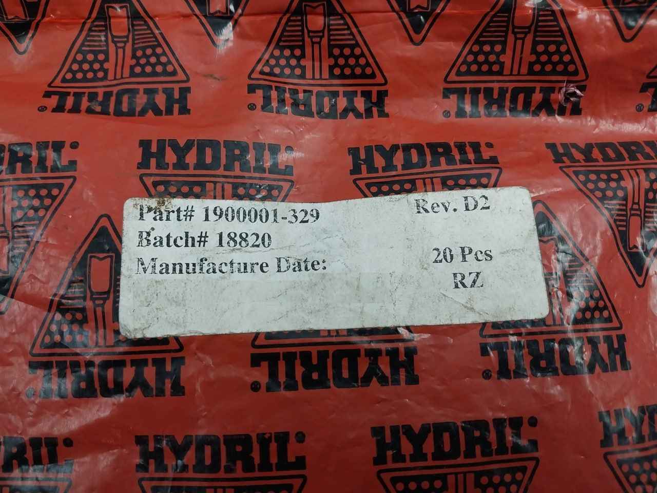 Hydril 1900001-329 O-ring For Preventor Annular Bop Rev D2