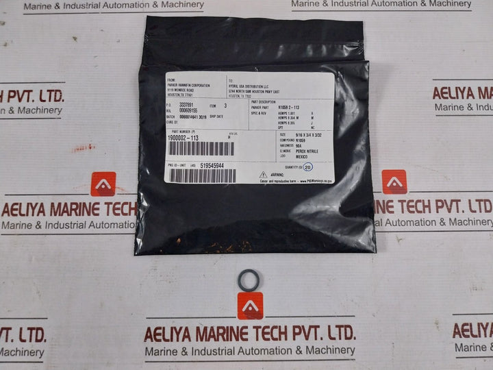 Hydril 1900002-113 O-ring Seal 90 Duro 2-113 N1059 2-113 (1 Pack=20Pcs)