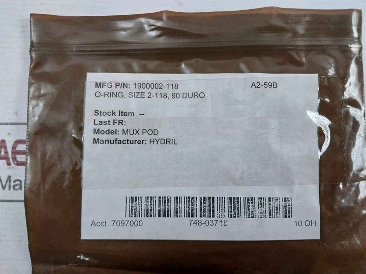 Hydril 1900002-118 O-ring 90 Duro