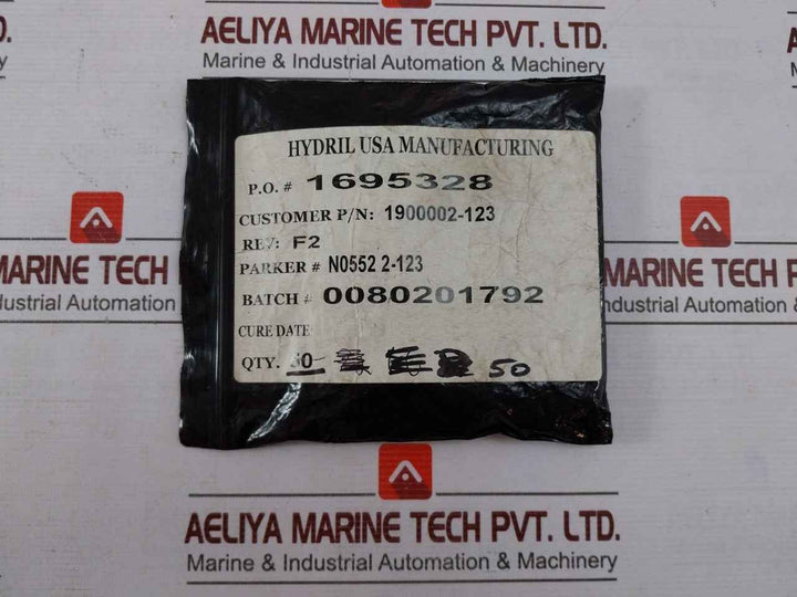 Hydril 1900002-123 O-ring 90 Duro 2-123 Spares For Bop 18 3/4 15M Mpl Ram Bop