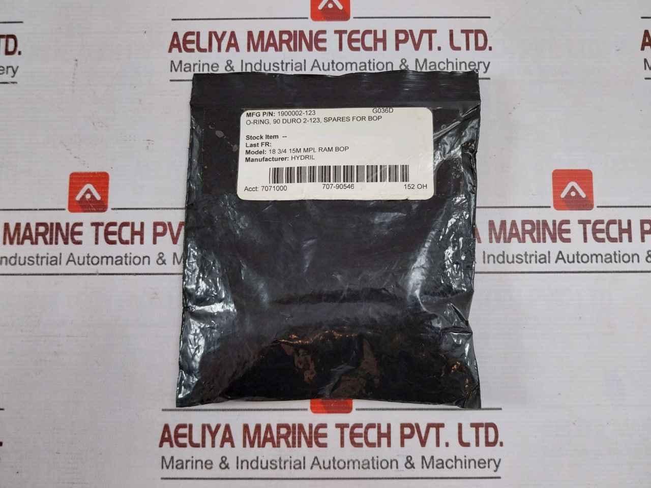 Hydril 1900002-123 O-ring 90 Duro 2-123 Spares For Bop 18 3/4 15M Mpl Ram Bop