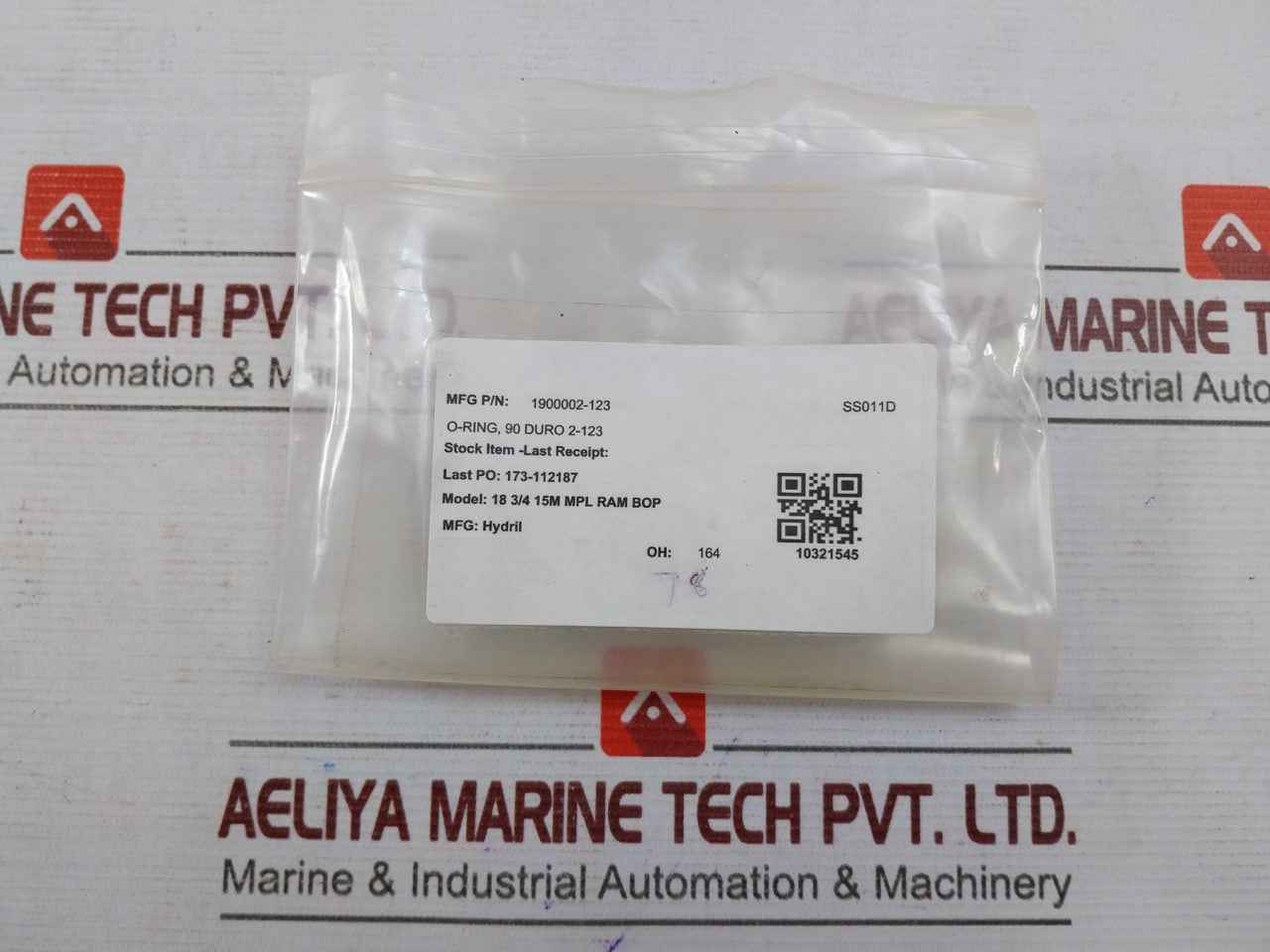 Hydril 1900002-123 O-ring 90 Duro 2-123 Spares For Bop 18 3/4 15M Mpl Ram Bop