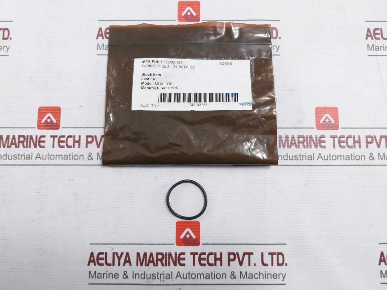 Hydril 1900002-124 O-ring 90 Duro Mux Pod Size 2-124 7097 748-03755 24 Oh