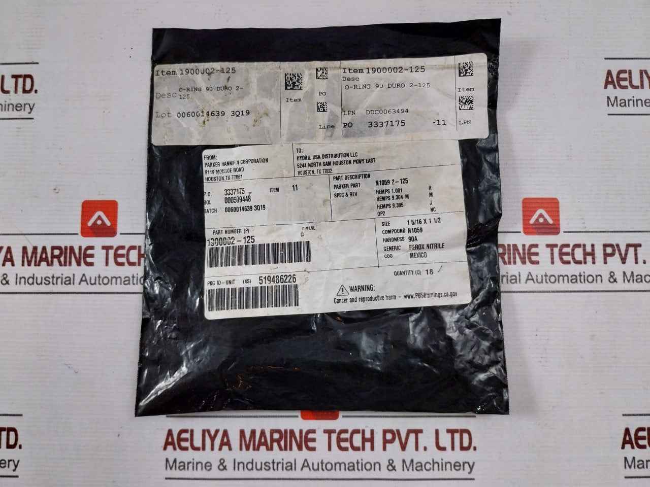 Hydril 1900002-125 O-ring 90 Duro 2-125 N1059 2-125 Ss006F